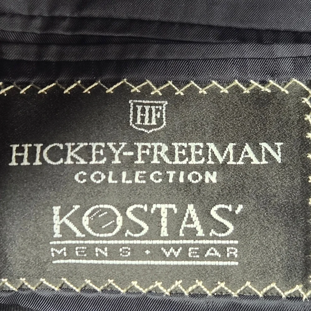Hickey Freeman Mens 44 Reg Gray Wool Boardroom Two‎ Button Blazer Sport Coat